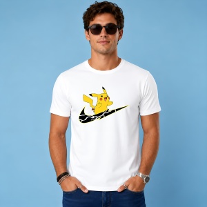 Tricou Pikachu Black Lightning Strike Urban Street Fashion Design, din bumbac 100% Copii | Dama | Barbat - Img 2