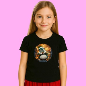 Tricou Pinguin Cu Fes Verde, din bumbac 100% Copii | Dama | Barbat - Img 2