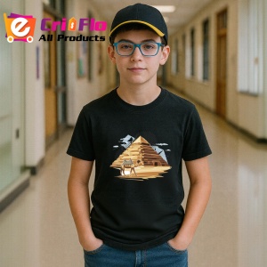 Tricou Piramida Camila Egipt Desen, Copii | Dama | Barbat, culoare negru - Img 9