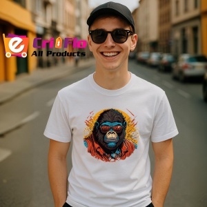 Tricou Pisici indragostite cu flori si inima fundal alb Copii | Dama | Barbat - Img 5
