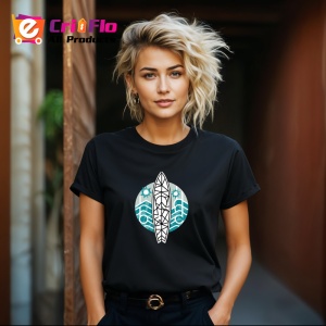 Tricou Placa Surf Valuri Geometrie, Copii | Dama | Barbat, culoare negru - Img 12