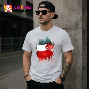 Tricou Poland Steag Splash Art, Copii | Dama | Barbat - Img 5