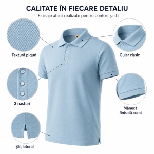 Tricou Polo Bărbat din Bumbac 100%, tip Tommy Casual, Regular Fit, Mărimi S - 3XL, 12 Culori - Img 8