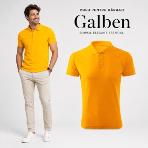 Tricou Polo Bărbat Malfini F03 Pique Polo Free, Stil Tip Tommy, 65% Bumbac, 200 g/m², Guler Polo, Label Free, 14 Culori, Mărimi S–3XL - Img 15