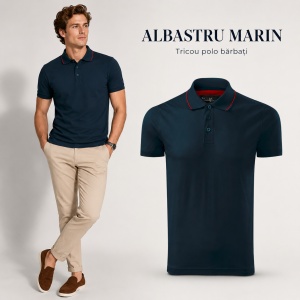 Tricou Polo Bărbați 259 Grand, 100% Bumbac Mercerizat, Guler Polo cu 3 Nasturi, S–3XL, 6 Culori - Img 14