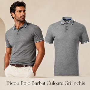 Tricou polo bărbați Malfini Premium, model Focus 232, material plăcut și rezistent, 65% bumbac, 35% poliester, ideal casual și office - Img 16