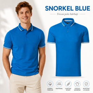 Tricou Polo Bărbați Malfini Premium Perfection Plain, 95% Bumbac, 5% Elastan, Slim Fit, 200 g/m², Guler Contrast - Img 18