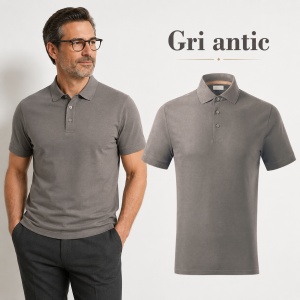 Tricou Polo Bărbați Malfini Prime GOTS 234, 100% Bumbac Organic, 200 g/m², Mărimi S 3XL, 9 Culori - Img 14
