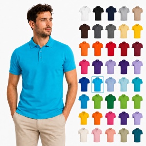Tricou Polo Bărbați simplu, Malfini – Casual Office,Regular Fit, Bumbac 65% 38 Culori, S-5XL - Img 10