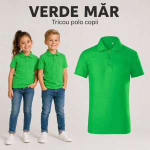 Tricou Polo Copii Tip Tommy – Cu Guler, Calitate Premium, pentru Școală, Băieți și Fete - Img 19