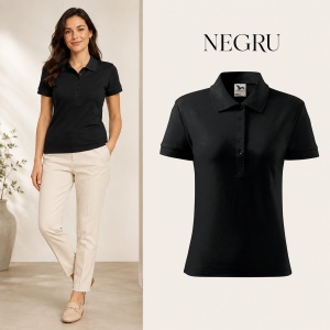 Tricou Polo Damă din Bumbac 100% – Casual Office, Guler Polo, XS-2XL | 13 Culori | Pique Polo - Img 20