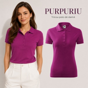 Tricou Polo Damă Malfini 210 Pique, Croială Cambrată, 200 g/m², Mărimi XS–3XL,65% Bumbac, 36 Culori - Img 35
