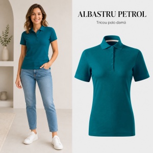 Tricou Polo Damă Malfini Prime GOTS 235 – 100% Bumbac Organic, 200 g/m², Croială Cambrată - Img 11