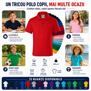 Tricou Polo pentru Fete 222 - Img 6