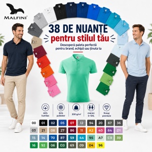 Tricou Polo Pique Bărbați Malfini – Casual & Office, 38 Culori,65% Bumbac S-5XL - Img 9