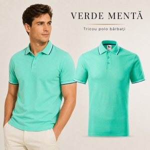 Tricou Polo Pique Bărbați Malfini Focus, 14 Culori Disponibile, 65% Bumbac, 180 g/m², Guler tip tommy cu Dungi Contrastante, Mărimi S 3XL - Img 25