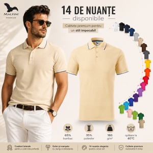 Tricou Polo Pique Bărbați tip Tommy | Guler cu Dungi | 14 Culori Disponibile- 232 - Img 11