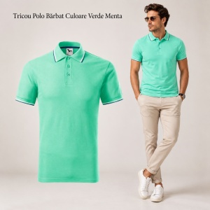 Tricou Polo Pique Bărbați tip Tommy | Guler cu Dungi | 14 Culori Disponibile- 232 - Img 21