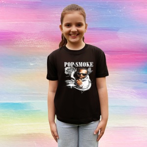 Tricou Pop Smoke, muzica POP, Dama | Barbat | Copii, Culoare Negru - Img 4