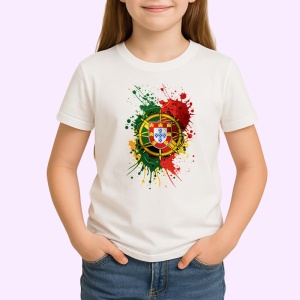 Tricou Portugal Steag Splash Art, Copii | Dama | Barbat - Img 3