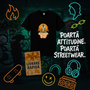 Tricou Positive vibes only Negru, Copii | Dama | Barbat - Img 12