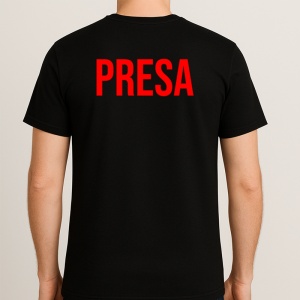 Tricou PRESA, Personalizat | Unisex Dama si Barbat, Negru