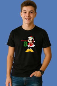 Tricou Primul Craciun In 3, din bumbac 100% Copii | Dama | Barbat - Img 2