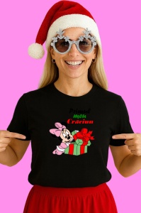 Tricou Primul Meu Craciun Minnie, din bumbac 100% Copii | Dama | Barbat