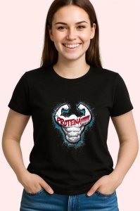 Tricou Protein Muschi Text Alb, Copii | Dama | Barbat, culoare negru - Img 4