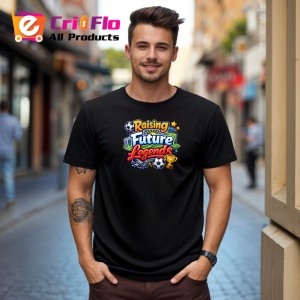 Tricou Raising Future Legends Copii Fotbal Minge V1, din bumbac 100%, tricou negru Dama | Barbat - Img 6