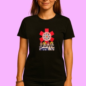 Tricou Red Hot Chili Peppers - Helmet Art, muzica INDIE, Dama | Barbat | Copii, Culoare Negru