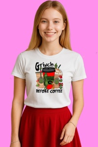 Tricou Retro Funny Christmas Grinch Quotes Digital Cricut, din bumbac 100%, tricou alb, Copii | Dama | Barbat - Img 4