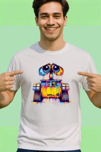 Tricou Robot WALL E stil graffiti personaj animat reinterpretat Copii | Dama | Barbat - Img 2
