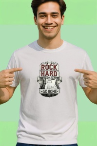 Tricou Rock Hard Go Home Chitara, Copii | Dama | Barbat - Img 2
