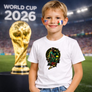 Tricou Samuel Eto O Cameroon World Cup Fifa 2026 V2, din bumbac 100%, tricou alb, Copii | Dama | Barbat - Img 5