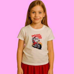 Tricou Santa Claus Chibi Cu Lumini, din bumbac 100%, tricou alb, Copii | Dama | Barbat - Img 2