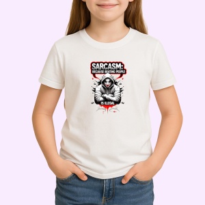 Tricou Sarcasm Because Beating People Is Illegal, Copii | Dama | Barbat - Img 3