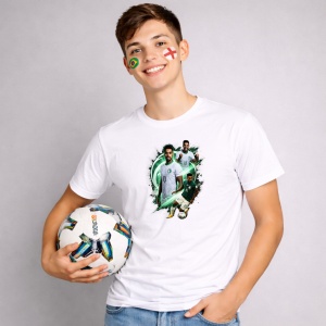 Tricou Saudi Arabia World Cup Fifa 2026 V4, din bumbac 100%, tricou alb, Copii | Dama | Barbat - Img 2