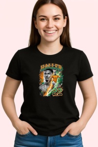 Tricou Sebastien Haller Coasta De Fildes Atacant Fotbal, din bumbac 100%, tricou negru Copii | Dama | Barbat - Img 3
