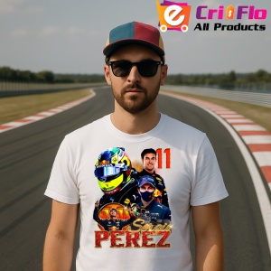 Tricou Sergio Perez Imagine Red Bull Masina Si Portret Formula 1, Copii | Dama | Barbat