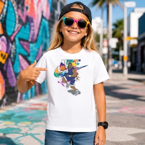 Tricou Shaquille O'Neal Dunk Basketball Urban Paint Splash Art, din bumbac 100% Copii | Dama | Barbat - Img 4