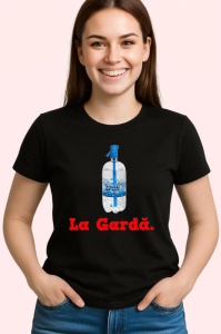 Tricou sifon la garda mesaj haios cu sticla, Copii | Dama | Barbat , tricou negru - Img 2