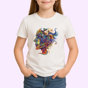 Tricou Silueata barbateasca in stil psihedelic intens Copii | Dama | Barbat - Img 3