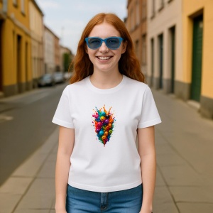 Tricou Simley Emojy tip bilute colorate - Copii | Dama | Barbat - Img 4