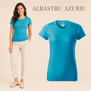 Tricou simplu damă, clasic lejer basic pentru femei | 44 de culori disponibile XS - 2XL - Img 16