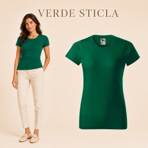 Tricou simplu damă, clasic lejer basic pentru femei | 44 de culori disponibile XS - 2XL - Img 46