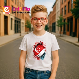 Tricou Singapore Steag Splash Art, Copii | Dama | Barbat - Img 7