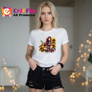 Tricou sitting bike sunflower tattooed woman, femeie tatuata asezata cu bicicleta si floarea soarelui, Copii | Dama | Barbat - Img 10