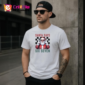 Tricou SIX SEVEN 67 Mos Craciun Comanda, din bumbac 100%, tricou alb, Copii | Dama | Barbat - Img 2