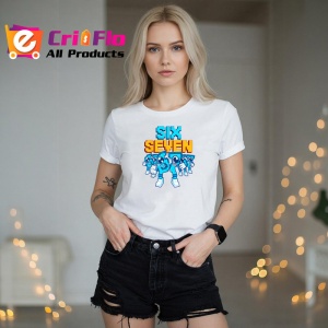 Tricou SIX SEVEN 67 Robot Classic Blue, din bumbac 100%, tricou alb, Copii | Dama | Barbat - Img 3